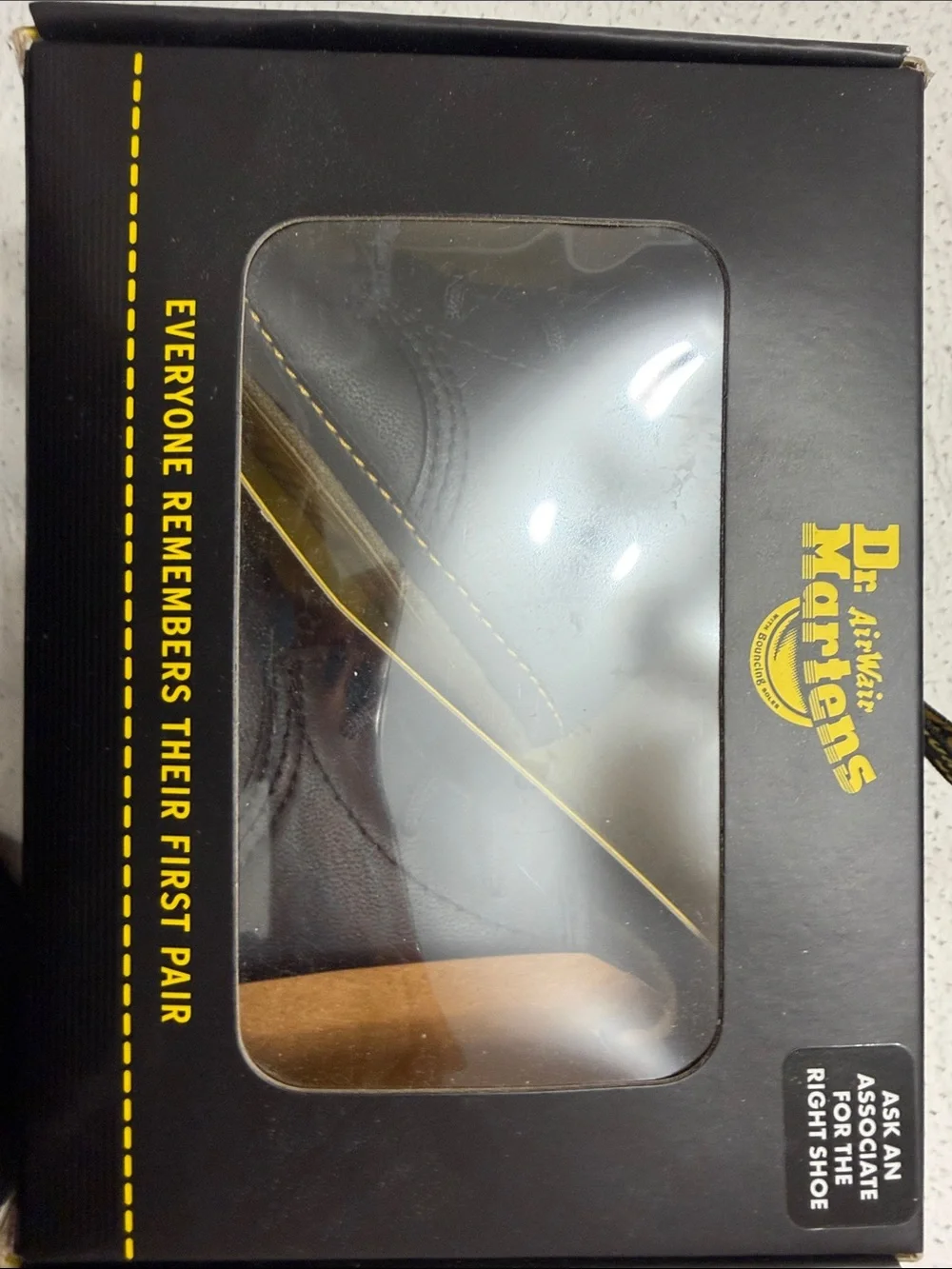 Dr. Martens Black Leather Chukka Boots with Yellow Stitching